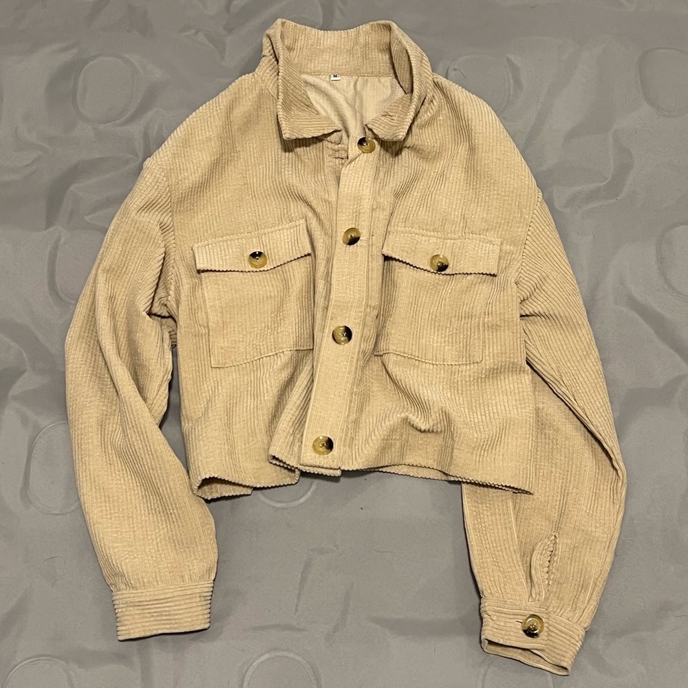Women's Fashion Cropped Shacket Jacket